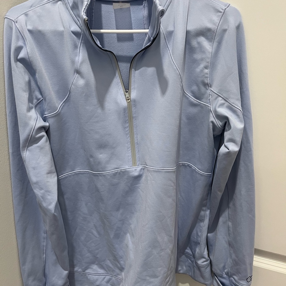 Light Blue Quarter-Zip Pullover
